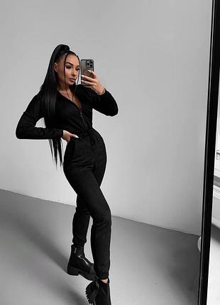 Стильний замшевий комбінезон комбез