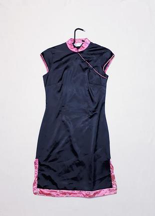 Черное платье в китайском стиле р м