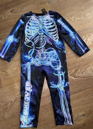 Костюм скелет світитьтя 3-4 роки хеловін хеловин