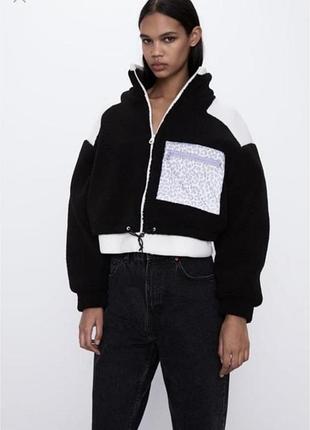 Zara оригинал куртка, бомбер, шуба тедды