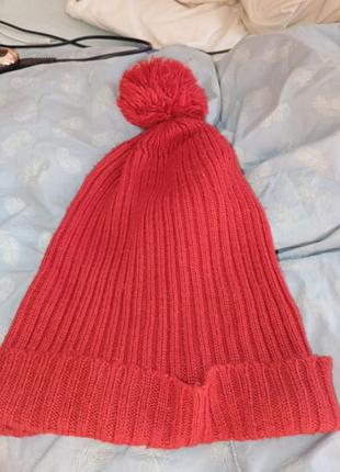 Шапочка жіноча вязана шерсть