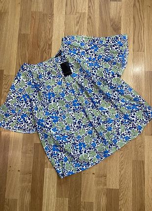 Блуза вільна з квітами peacocks