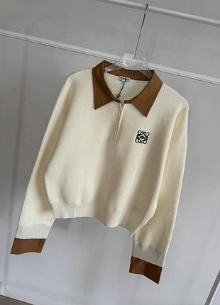 Светр поло кремовий 3