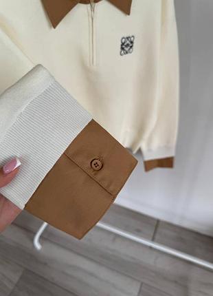 Светр поло кремовий 5