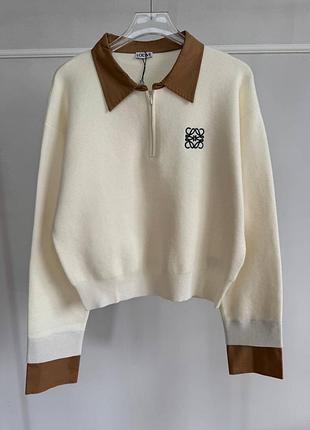 Светр поло кремовий 4