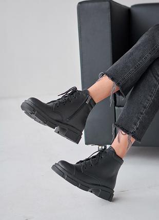 Ботинки женские демисезон кожа натуральная черные v7-astr-53/3211