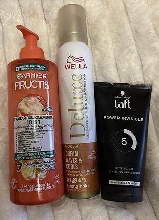 Набір для кучерявого волосся (мус, гель для укладки, лі він)