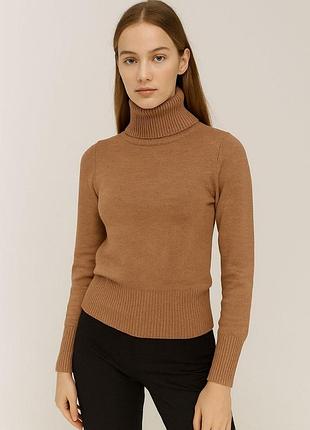 Гольф водолазка шерстяна шерсть лами бежева базова pur big nurzurich