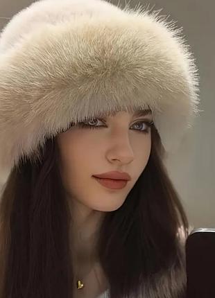 Шапка искусственный мех. без подкладки. беж, черная, коричневая