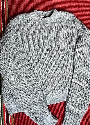 Теплий в’язаний светр bershka