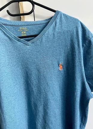 Чоловіча футболка polo ralph lauren m блакитна синя