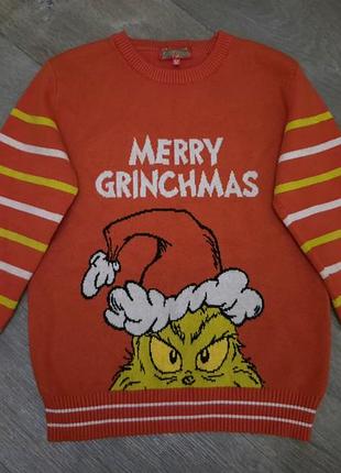 Светер гренч в новогоднем стиле на 10-11роков