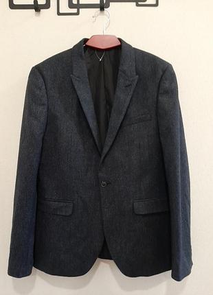 Новый шерстяной мужской пиджак от topman, р. 44-46 (м)