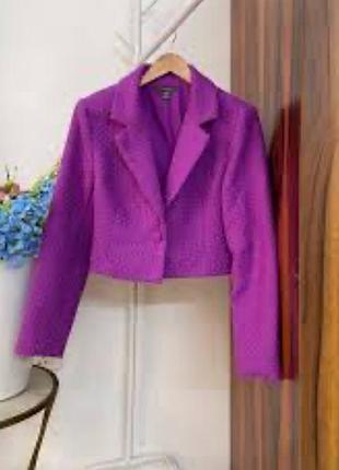Стильний піджак укорочений твід фактурний с8