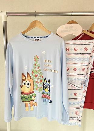 Натуральна бавовняна піжама новорічний принт 🎄❄️