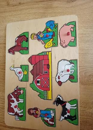 Гра дитяча  ферма для розвитку логіки та моторики