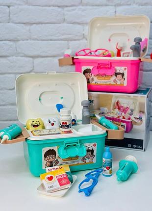 Дитячих набір іграшок "валіза лікаря" 👩🏻‍⚕️🩺🦷