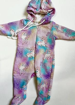 Теплий комбенізон единоріжка