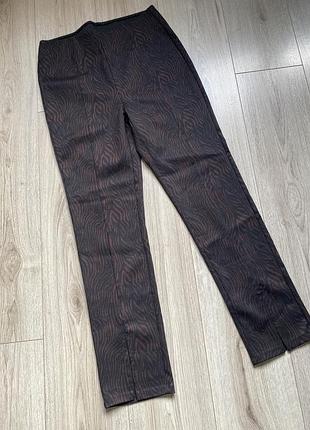 Стильні штани лосини принт зебри с розрізами 14 хл