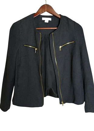 Курточка пиджак фирменная черная серая h&amp;m куртка манто пальто женская деловая классическая, строгая, элегантное весеннее осеннее