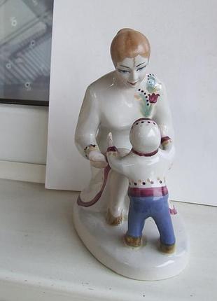 Фарфор первые шаги раз. 16 х 14 см. схк поллоне 1970 года