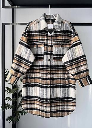 Пальто-сорочка в складі якої є шерсть 29% c & а