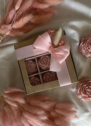 Набір свічок у коробці — 9 міні піонів