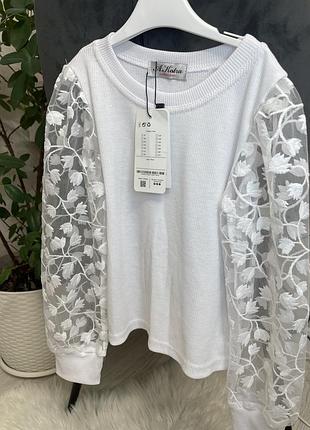 Нарядна кофта блуза для дівчинки розмір 128