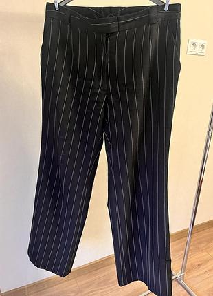 Брюки штани жіночі в білу смужку