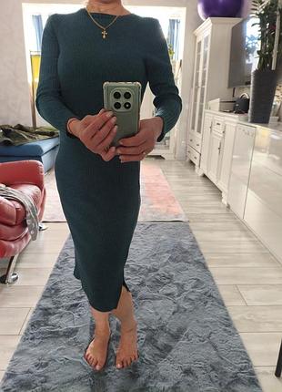 Сукня гольф зелена в рубчік, розмір с -м