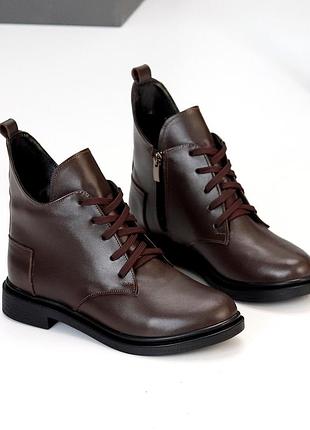 Зимние натуральные низкие ботинки