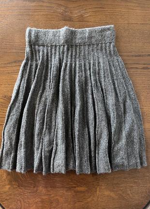 Спідничка вʼязана, тепла , графітового кольору