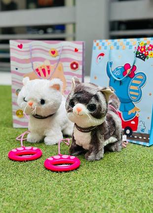 Інтерактивний іграшковий котик на повідку 🐱