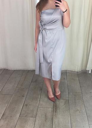 Сукня міді (штучний шовк/атласна)