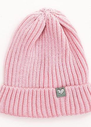 Детская демисезонная шапка для девочки на хлопковой подкладке