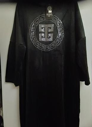 Ог 150/170 новое велюр стрейч платья