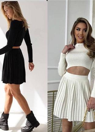 Костюм  юбка мини и топ