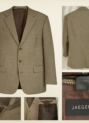Винтажный мужской пиджак jaeger из шерсти и кашемира (made insk)