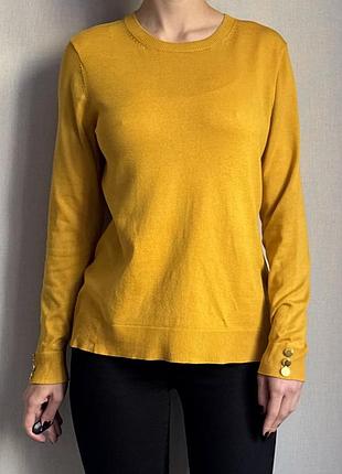 Cortefiel джемпер пуловер розмір м вільного крою горчичний колір ідеальний стан