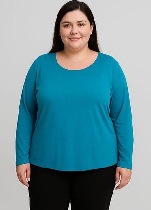 Лонгслив кофта новая базовая однотонная голубая новая l xl