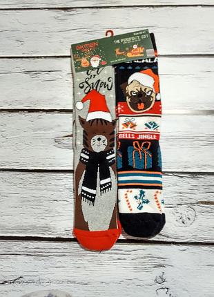 Шкарпетки теплі махрові новорічні жіночі різдвяні носки