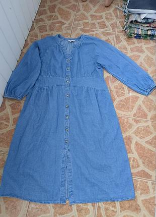 Джинсовое платье халат 7