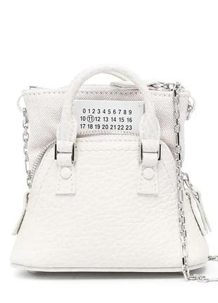 Maison margiela белая кожаная сумочка