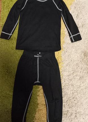 Детский термокомплект craft черный 86/92 (1–2 года)