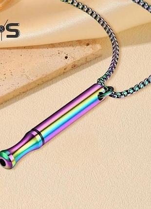 Дихальне намисто з нержавіючої сталі, ланцюжок для здоров’я, уважне розслаблення, покращене дихання, зняття стресу, стильне намисто з підвіскою