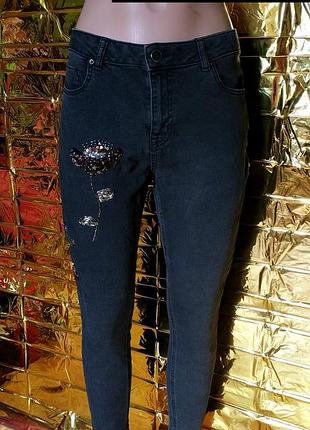 Джинсы вышиты бисером dorothy perkins