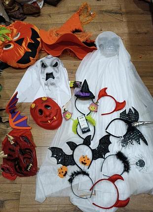 Маска обруч призрак демон на хеловин
