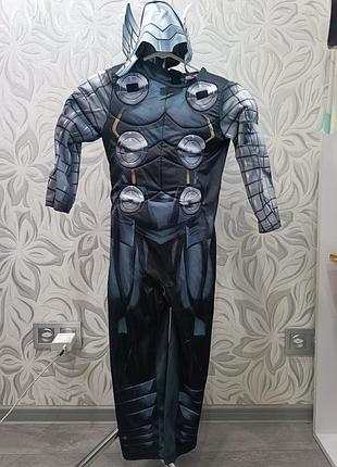 Костюм карнавальный + маска супергероя marvel тор на возраст 5-6 лет