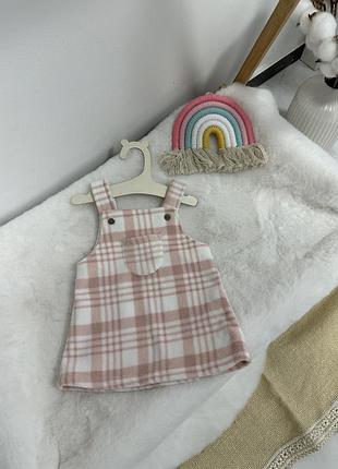 Классный флисовый сарафан george, сарафан в клетку
