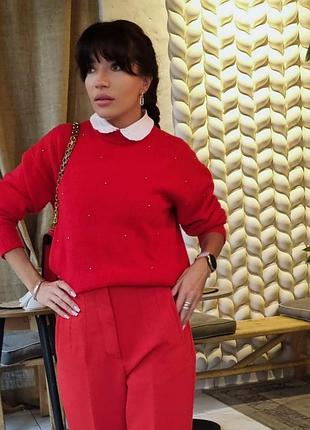 Светр h&m  червоний